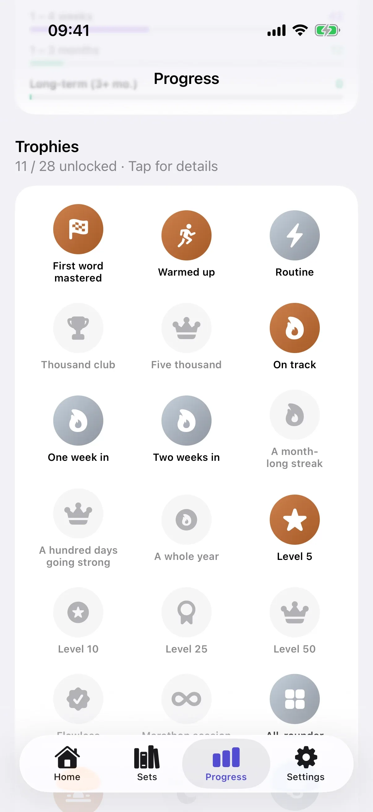 Trophy overview